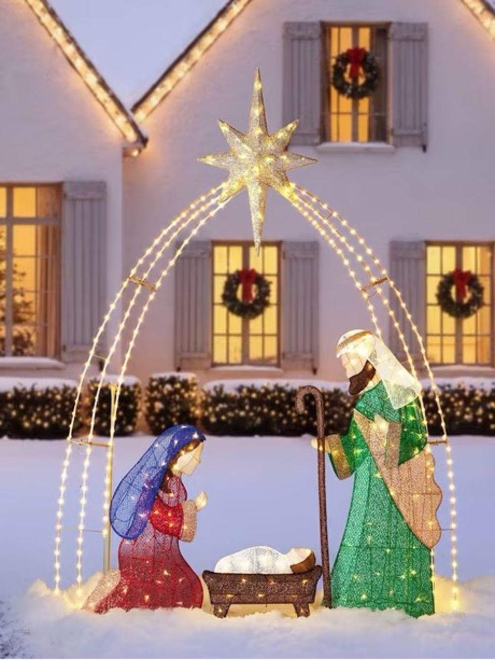 7' Pre-Lit Nativity